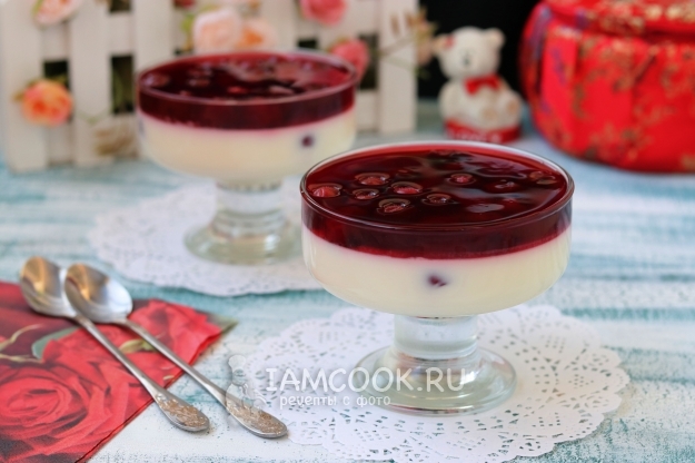Панна котта с вишней